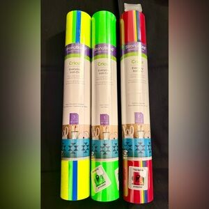 New Bundle of 3 Cricut Everyday Iron-On Rolls: Neon, Rainbow & Green Samplers